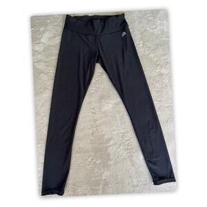 Reebok Womens Full Length Front & Back Logo Leggings Black M